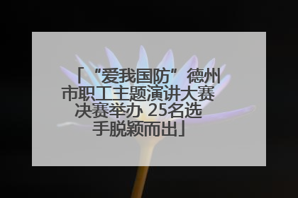 “爱我国防”德州市职工主题演讲大赛决赛举办 25名选手脱颖而出