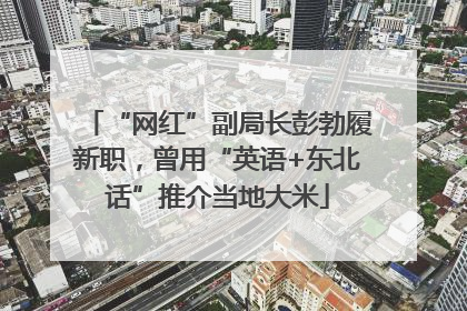 “网红”副局长彭勃履新职，曾用“英语+东北话”推介当地大米