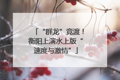 “群龙”竞渡！衡阳上演水上版“速度与激情”