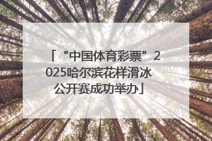 “中国体育彩票”2025哈尔滨花样滑冰公开赛成功举办