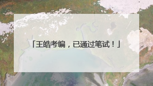 王皓考编，已通过笔试！