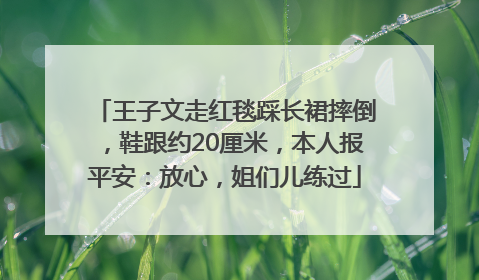 王子文走红毯踩长裙摔倒，鞋跟约20厘米，本人报平安：放心，姐们儿练过