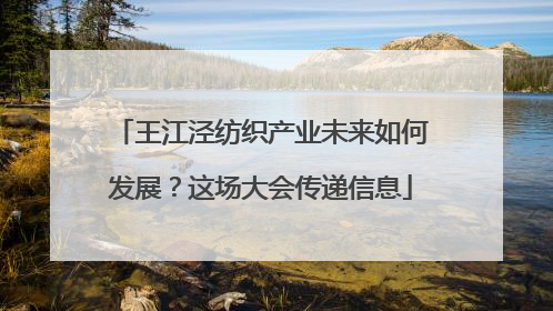 王江泾纺织产业未来如何发展？这场大会传递信息