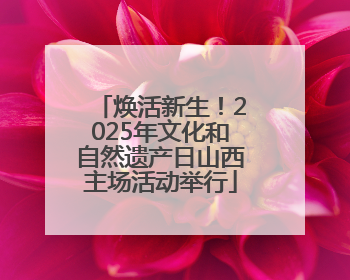 焕活新生！2025年文化和自然遗产日山西主场活动举行