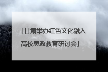 甘肃举办红色文化融入高校思政教育研讨会