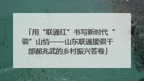 用“联通红”书写新时代“疆”山情——山东联通援疆干部郝兆武的乡村振兴答卷