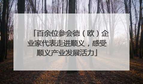 百余位参会德（欧）企业家代表走进顺义，感受顺义产业发展活力