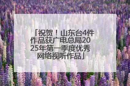 祝贺！山东台4件作品获广电总局2025年第一季度优秀网络视听作品