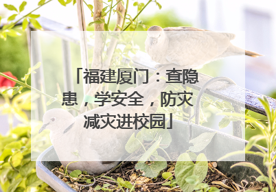 福建厦门：查隐患，学安全，防灾减灾进校园