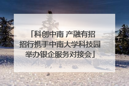 科创中南 产融有招 招行携手中南大学科技园举办银企服务对接会