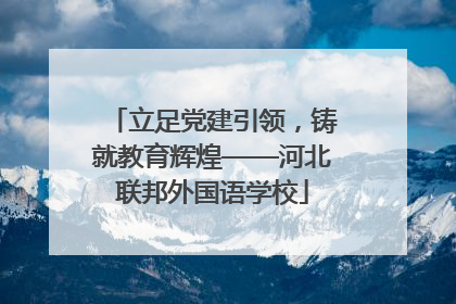 立足党建引领，铸就教育辉煌——河北联邦外国语学校