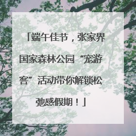 端午佳节，张家界国家森林公园“宠游客”活动带你解锁松弛感假期！