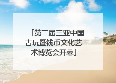 第二届三亚中国古玩暨钱币文化艺术博览会开幕
