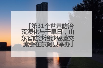 第31个世界防治荒漠化与干旱日，山东省防沙治沙经验交流会在东阿县举办