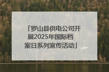 罗山县供电公司开展2025年国际档案日系列宣传活动