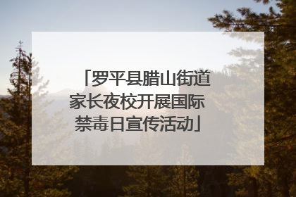 罗平县腊山街道家长夜校开展国际禁毒日宣传活动