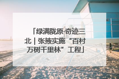 绿满陇原·奇迹三北｜张掖实施“百村万树千里林”工程