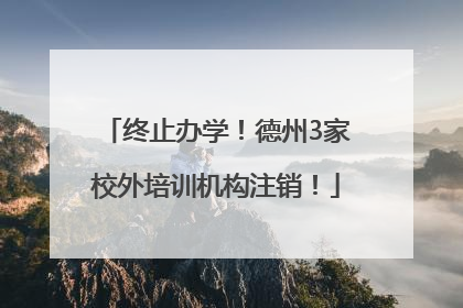 终止办学！德州3家校外培训机构注销！