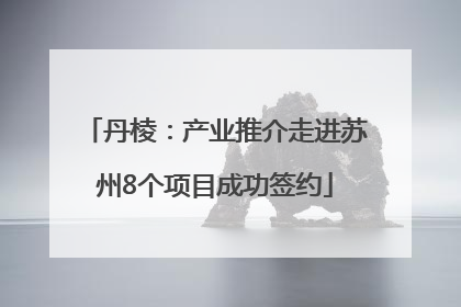 丹棱：产业推介走进苏州8个项目成功签约