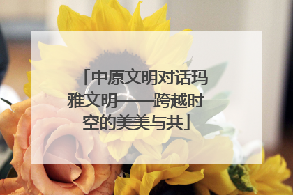 中原文明对话玛雅文明——跨越时空的美美与共
