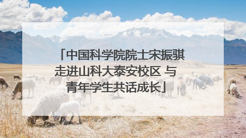 中国科学院院士宋振骐走进山科大泰安校区 与青年学生共话成长