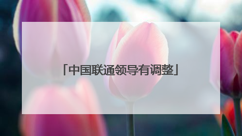 中国联通领导有调整