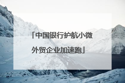 中国银行护航小微外贸企业加速跑
