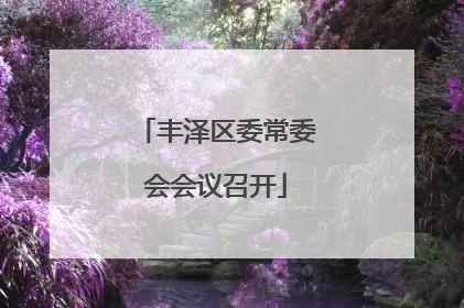 丰泽区委常委会会议召开
