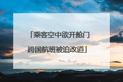 乘客空中欲开舱门 跨国航班被迫改道