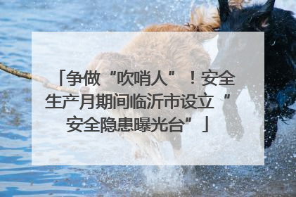 争做“吹哨人”！安全生产月期间临沂市设立“安全隐患曝光台”