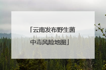 云南发布野生菌中毒风险地图