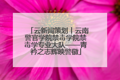 云新闻策划丨云南警官学院禁毒学院禁毒学专业大队——青衿之志辉映警徽