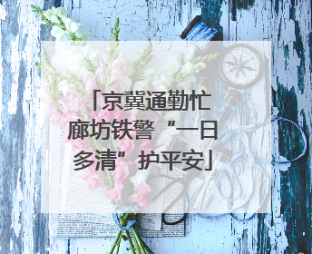 京冀通勤忙 廊坊铁警“一日多清”护平安