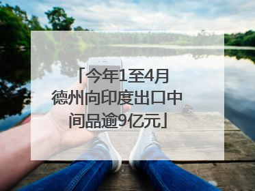 今年1至4月 德州向印度出口中间品逾9亿元
