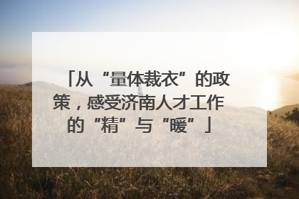 从“量体裁衣”的政策，感受济南人才工作的“精”与“暖”