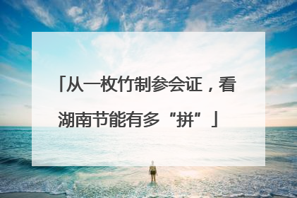 从一枚竹制参会证，看湖南节能有多“拼”