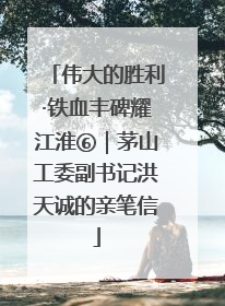 伟大的胜利·铁血丰碑耀江淮⑥｜茅山工委副书记洪天诚的亲笔信