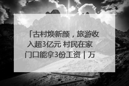 古村焕新颜，旅游收入超3亿元 村民在家门口能拿3份工资｜万千气象看四川