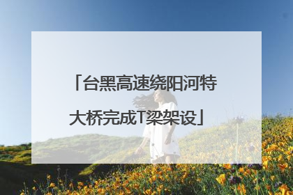 台黑高速绕阳河特大桥完成T梁架设