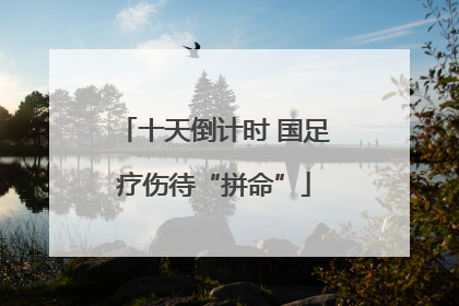 十天倒计时 国足疗伤待“拼命”