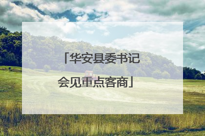 华安县委书记会见重点客商