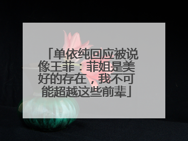 单依纯回应被说像王菲：菲姐是美好的存在，我不可能超越这些前辈