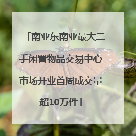 南亚东南亚最大二手闲置物品交易中心市场开业首周成交量超10万件