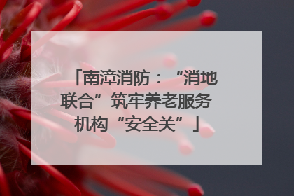 南漳消防：“消地联合”筑牢养老服务机构“安全关”