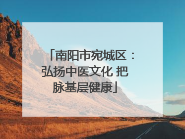 南阳市宛城区：弘扬中医文化 把脉基层健康