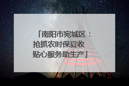 南阳市宛城区：抢抓农时保夏收 贴心服务助生产