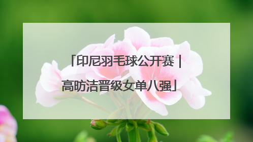 印尼羽毛球公开赛｜高昉洁晋级女单八强