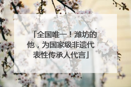 全国唯一！潍坊的他，为国家级非遗代表性传承人代言