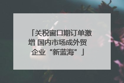 关税窗口期订单激增 国内市场成外贸企业“新蓝海”