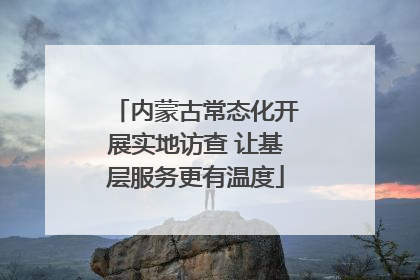 内蒙古常态化开展实地访查 让基层服务更有温度